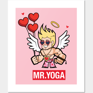 Mr Yoga - Happy Valentines Day Posters and Art